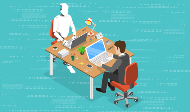 robo-and-human-working-social